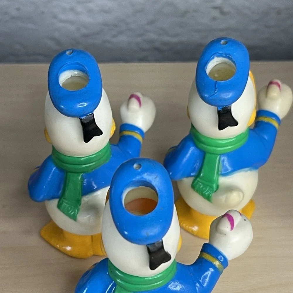 Vintage Disney Mickey Donald Goofy Rubber Figures Christmas‎ String Light Covers